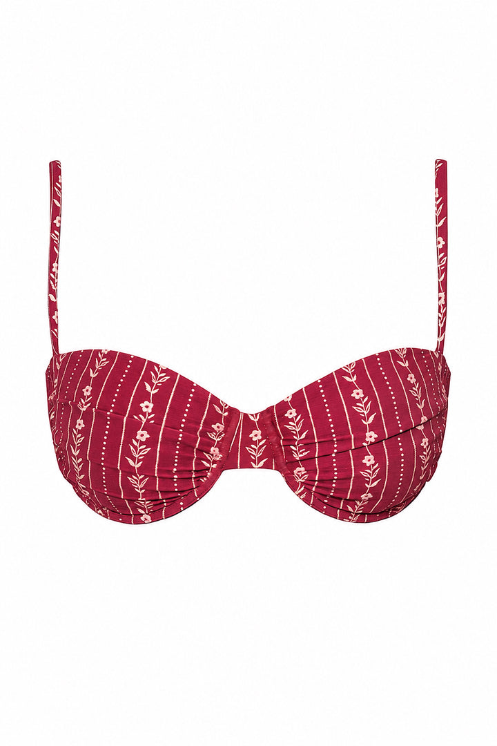 Red Floral Atrani Top