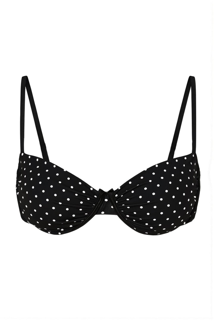 Black Polkadot Atrani Top - Sanori