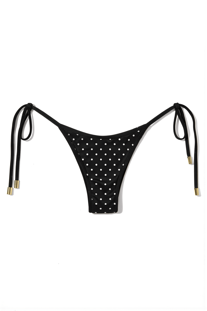 Black Polkadot Ischia Bottoms - Sanori
