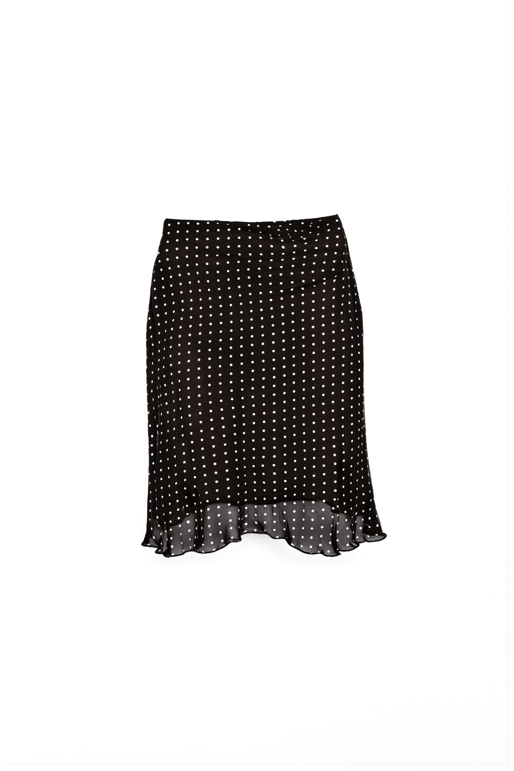 Black Polkadot Silk Paloma skirt - Sanori