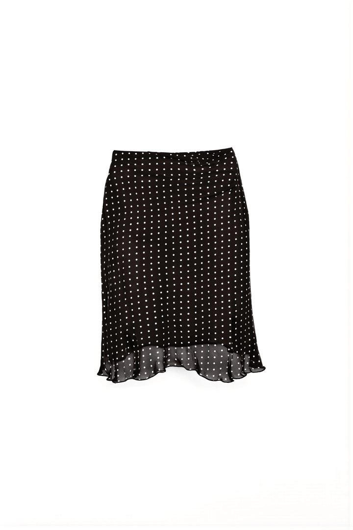 Black Polkadot Silk Paloma skirt - Sanori