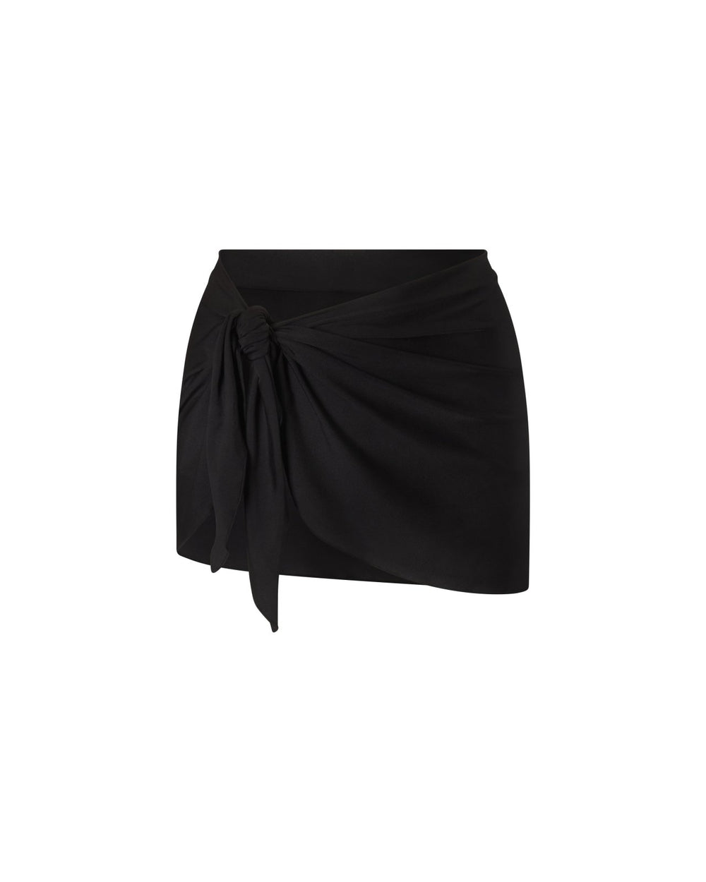 Black Shiny Sorrento Sarong - Sanori Swim