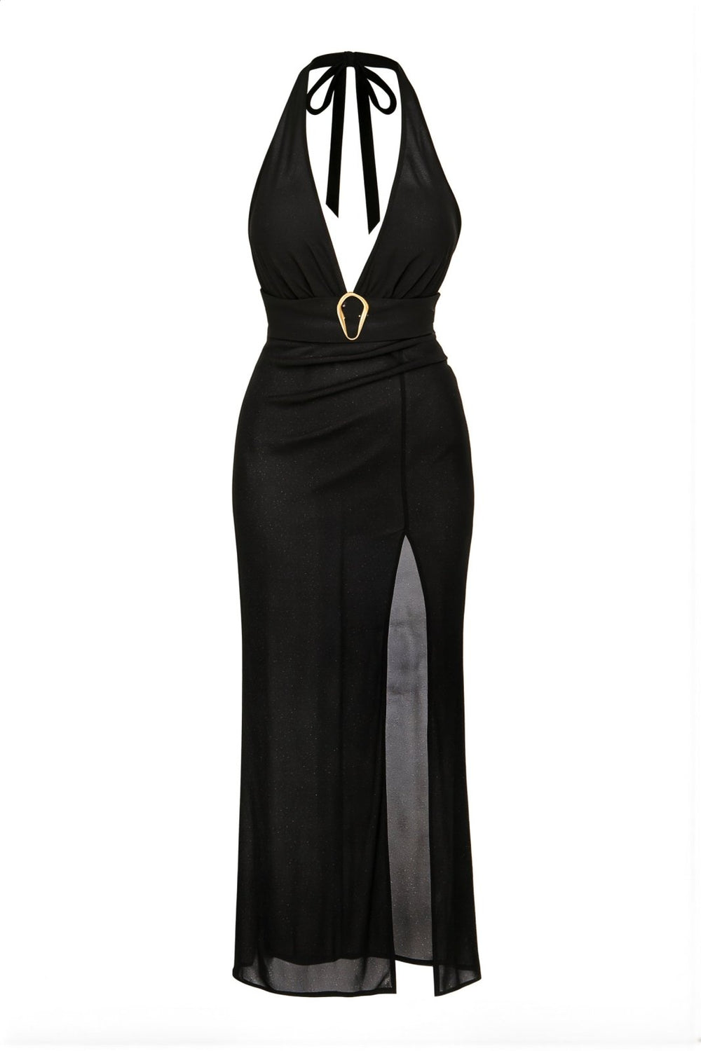Black Silk Sofia Dress - Sanori