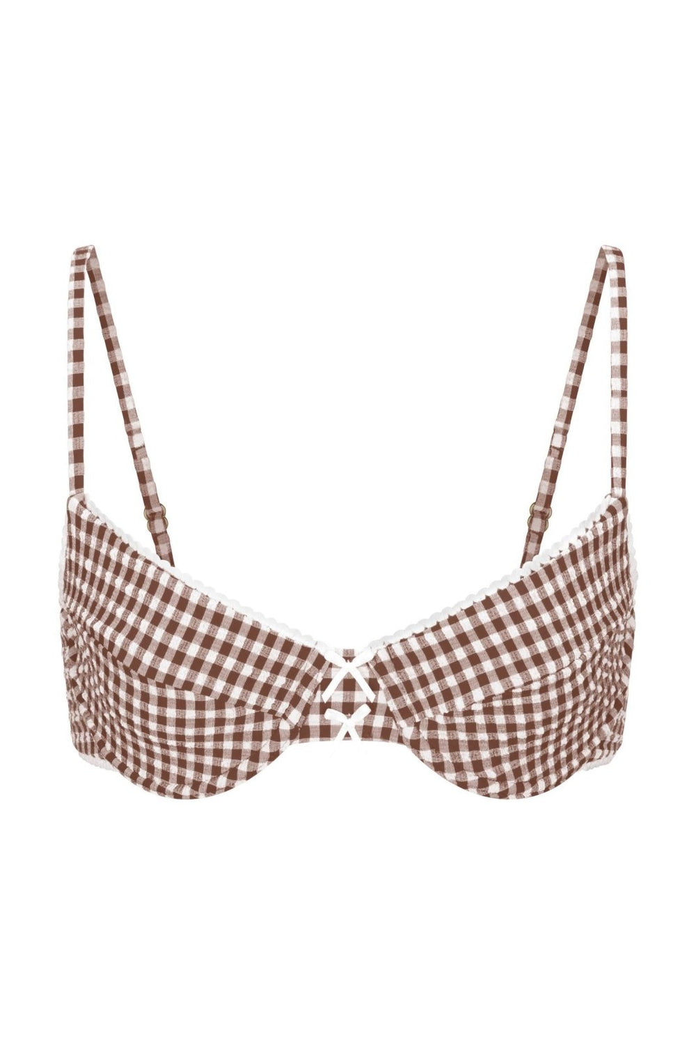 Brown Gingham Deia Top - Sanori