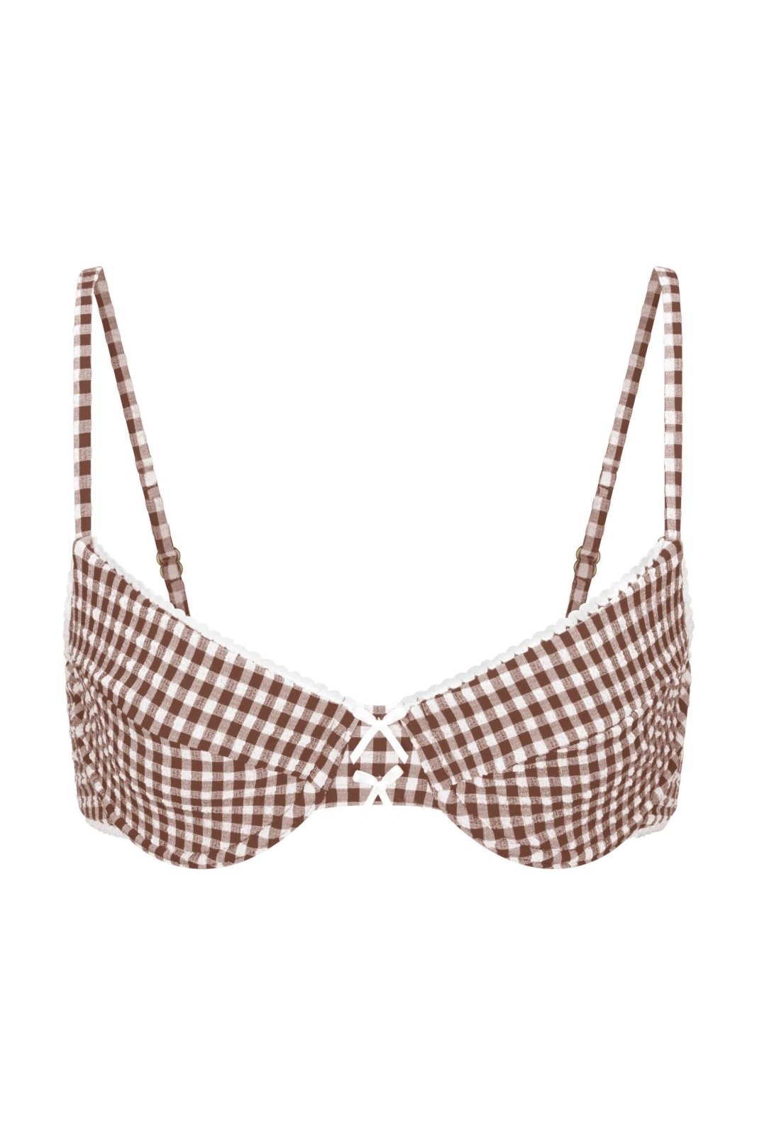 Brown Gingham Deia Top - Sanori