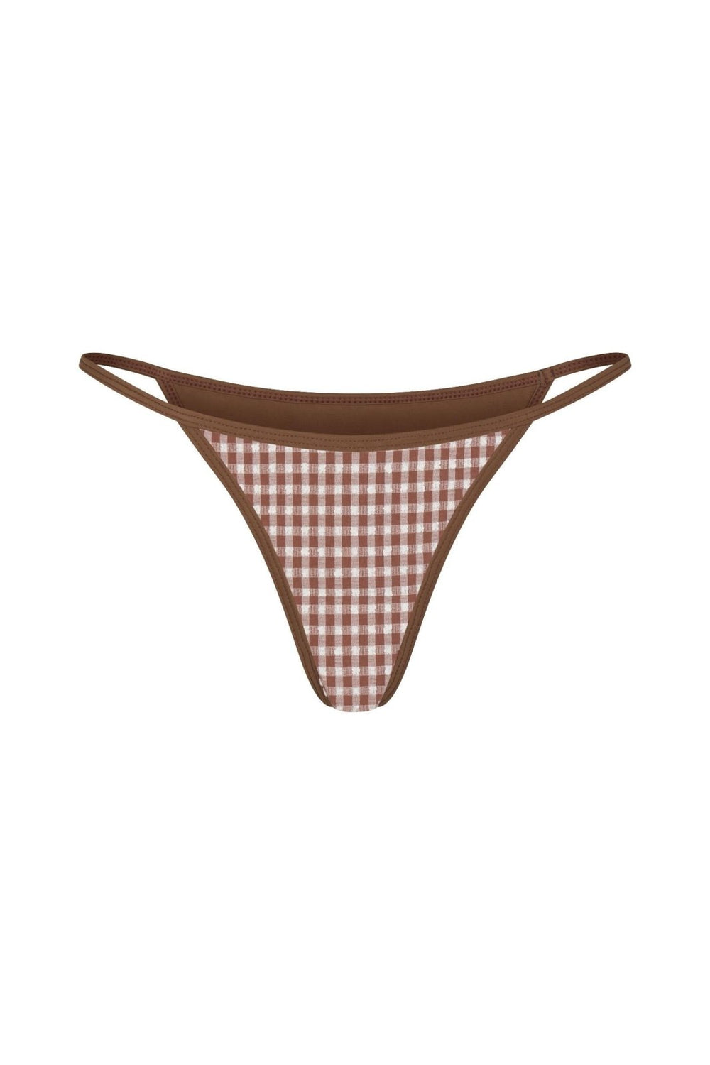 Brown Gingham Tulum Bottoms - Sanori