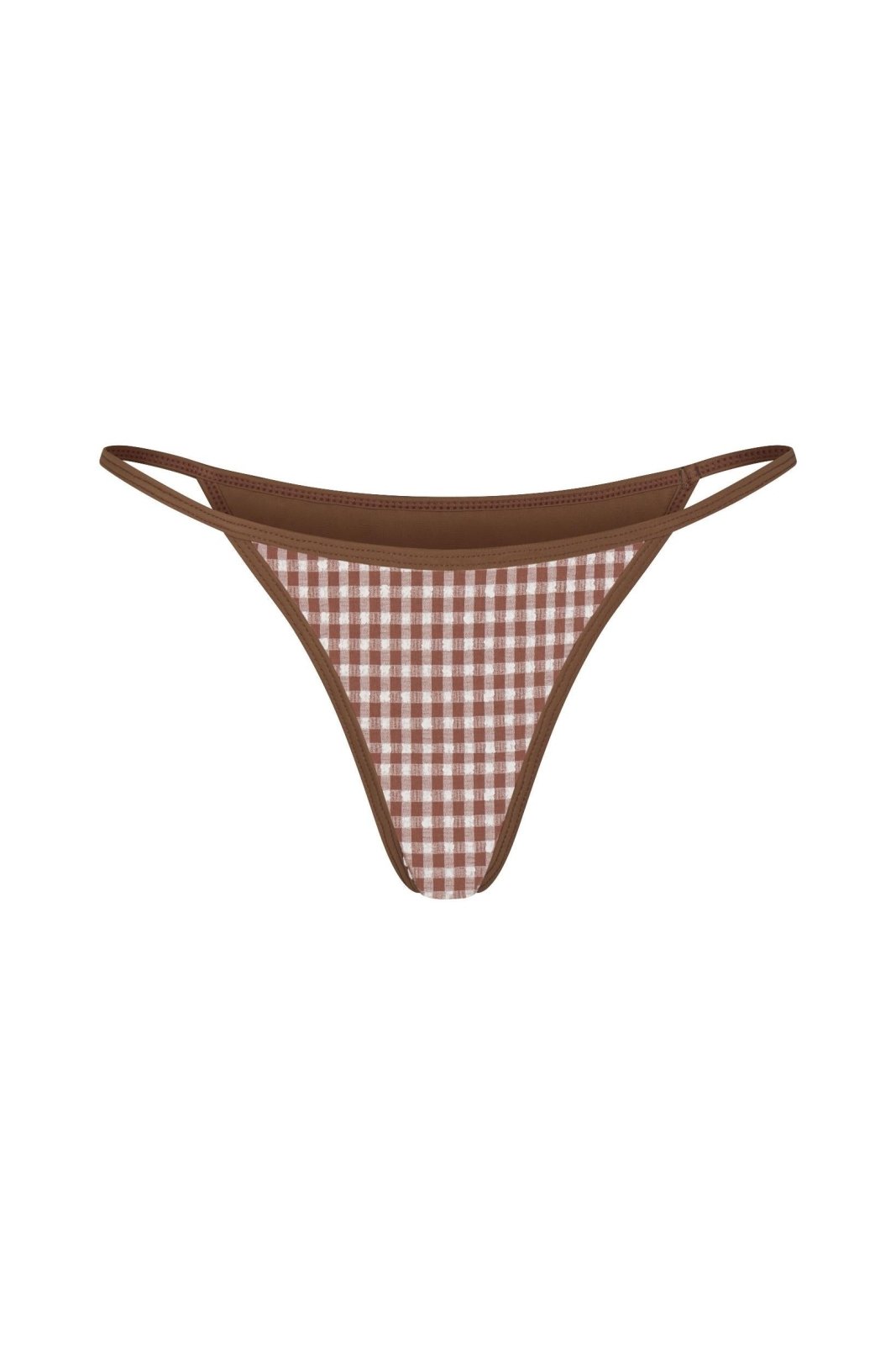 Brown Gingham Tulum Bottoms - Sanori