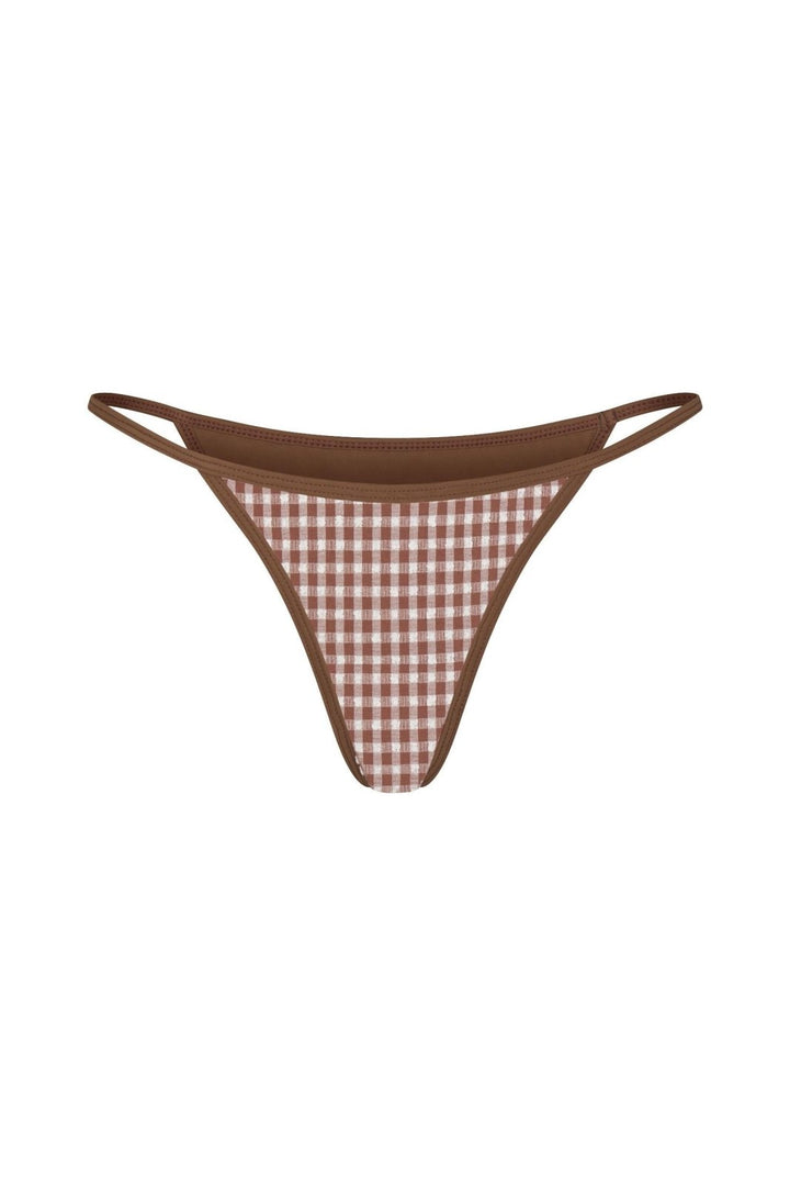 Brown Gingham Tulum Bottoms - Sanori