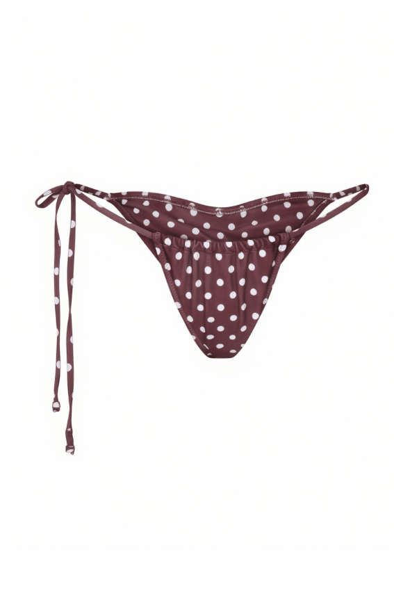 Brown Polkadot Hvar Bikini Bottoms - Sanori