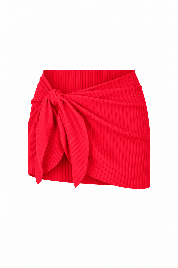 Cherry Red Sorrento Sarong - Sanori