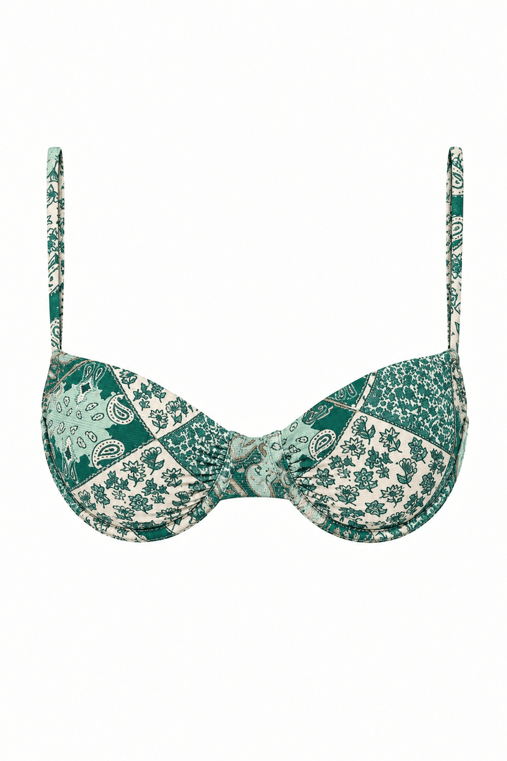 Green Paisley Atrani Top - Sanori