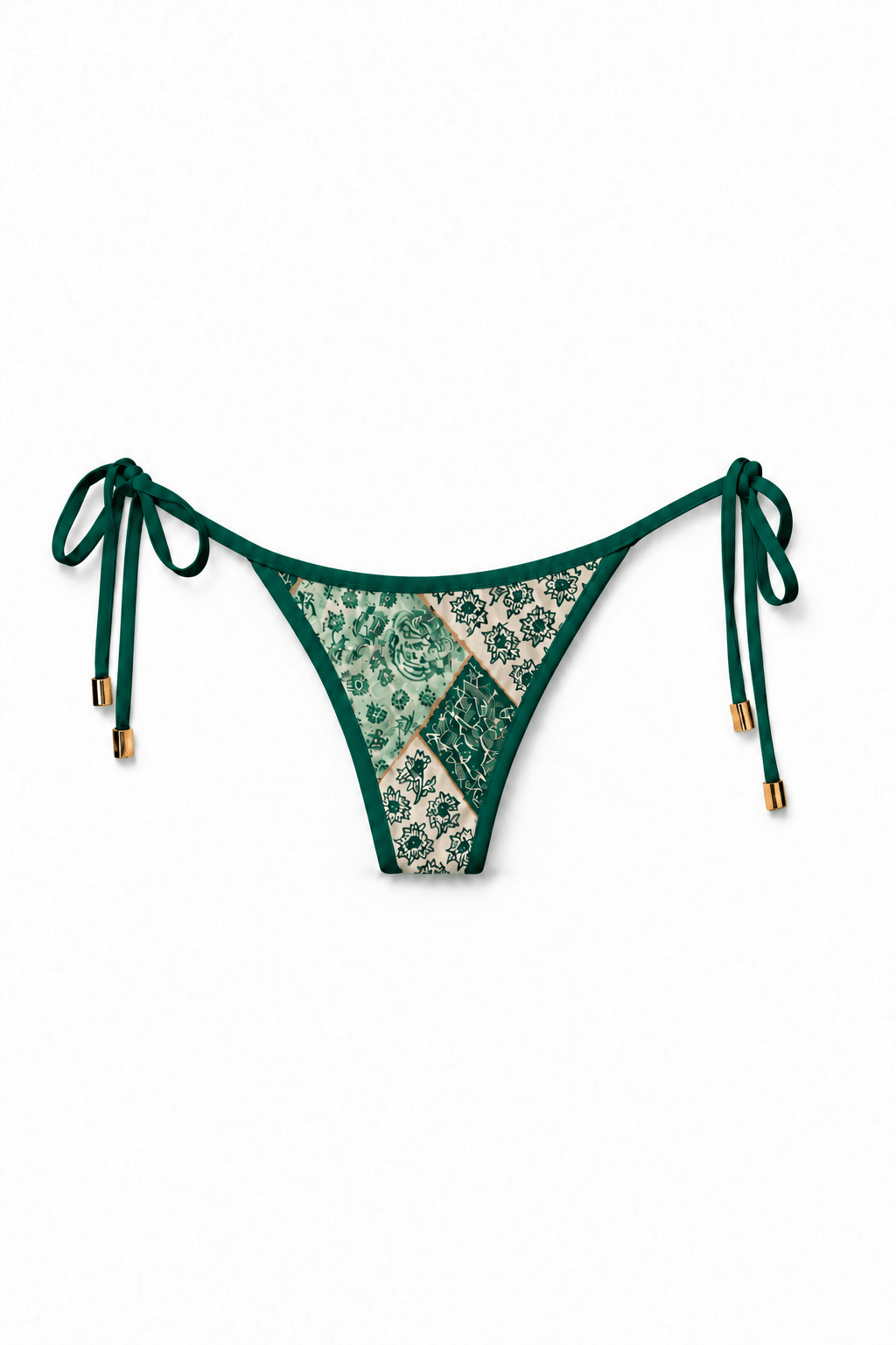Green Paisley Ischia Bottoms - Sanori