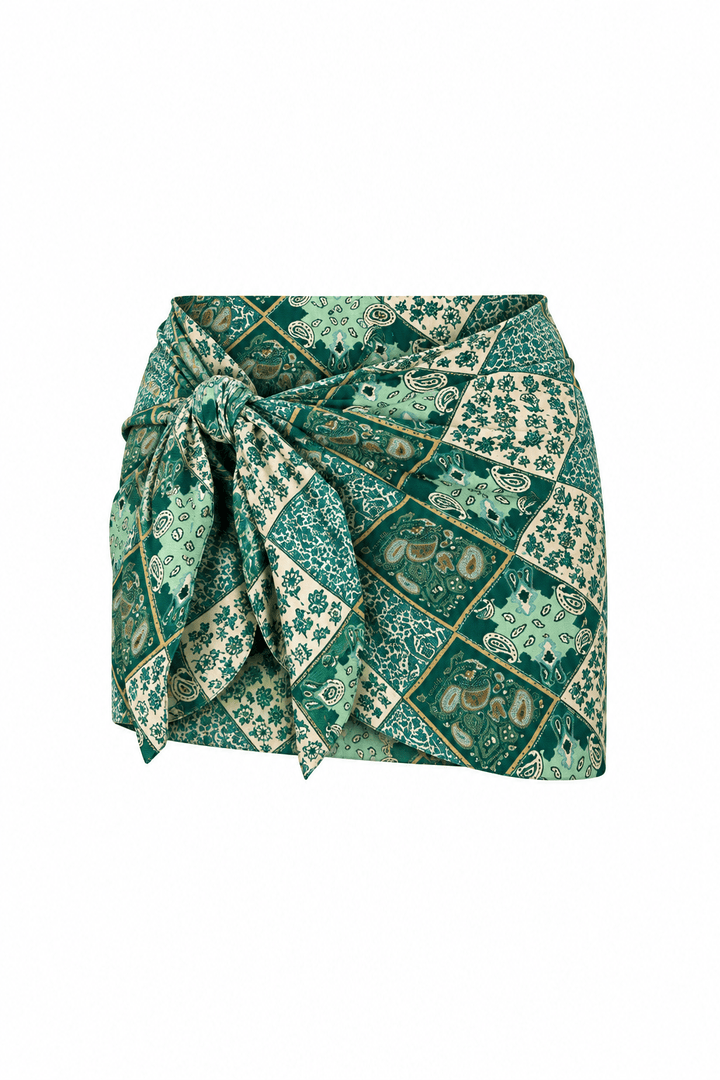 Green Paisley Sorrento Sarong - Sanori