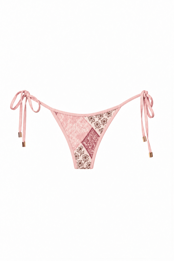 Pink Paisley Ischia Bottoms - Sanori
