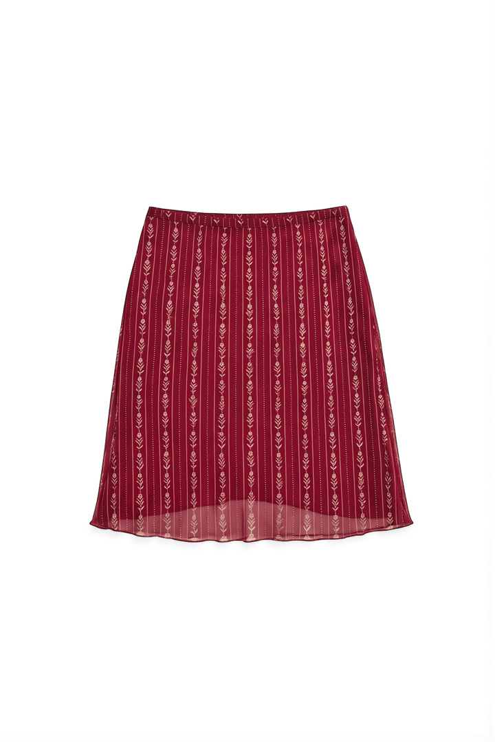Red Floral Paloma skirt - Sanori