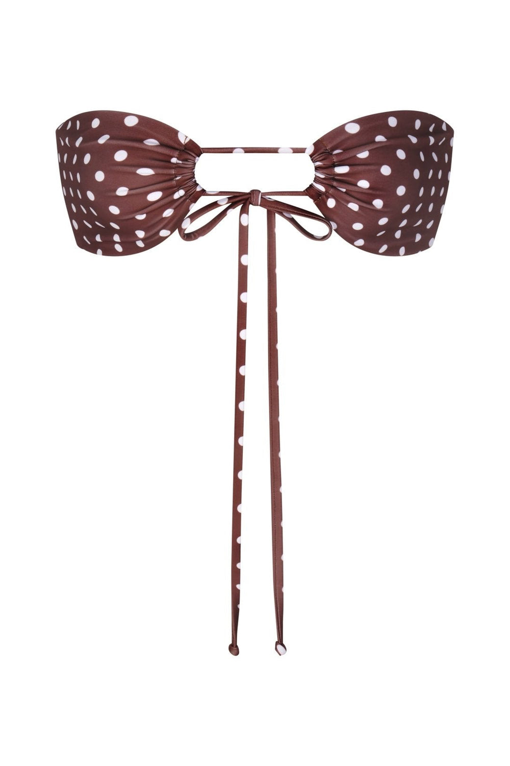 Brown Polkadot Hvar Bikini Top - Sanori Swim