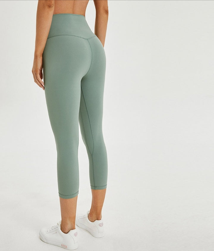 Capri High Waisted leggings Teal Green - Sanori Swim