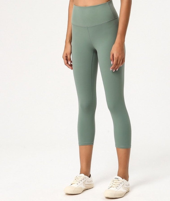 Capri High Waisted leggings Teal Green - Sanori Swim