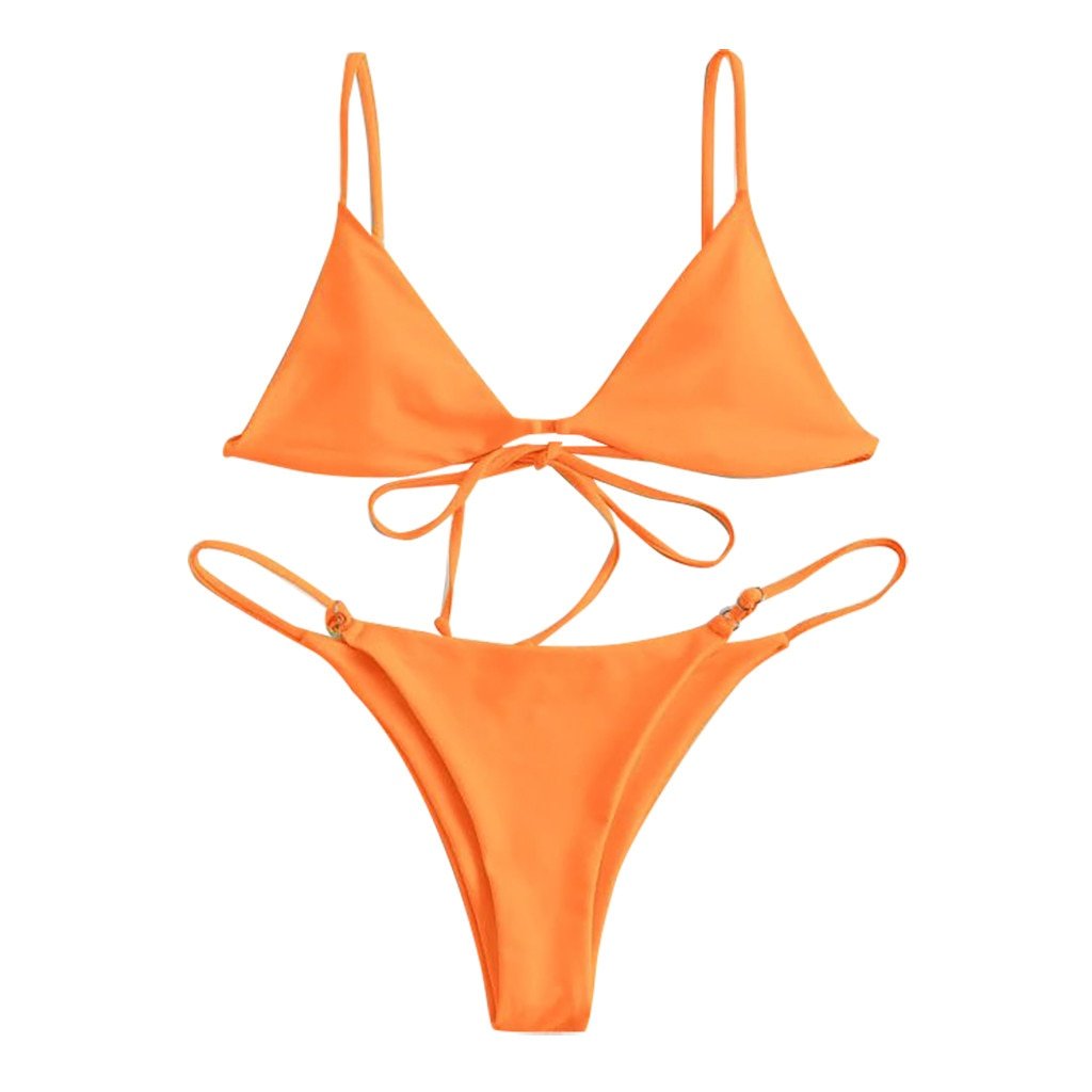 Neon Orange Bora Bikini Bottoms - Sanori Swim